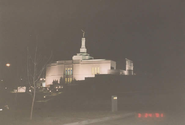 Night Photo of Newly Completed Winter Quaters Temple